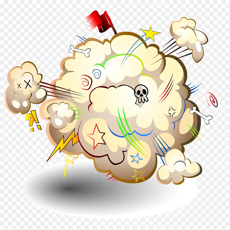 常用爆炸动漫元素矢量素材