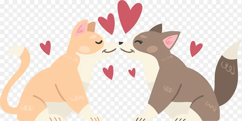 可爱浪漫接吻小狗