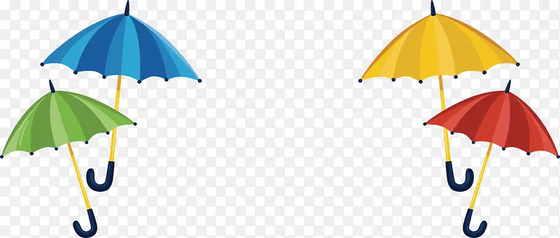多彩雨伞标题框