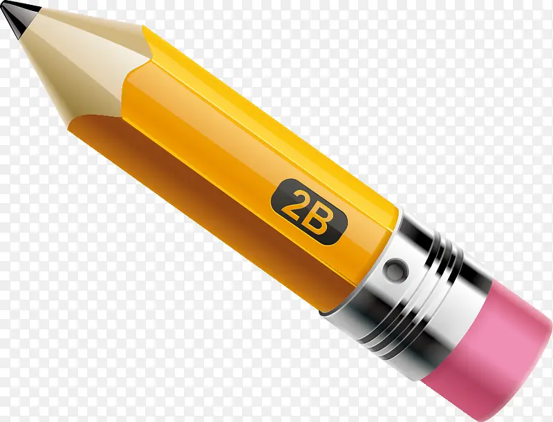 黄色铅笔红色橡皮元素