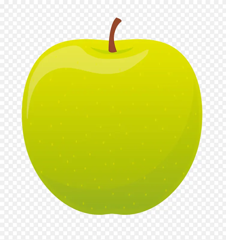 手绘卡通水果绿苹果