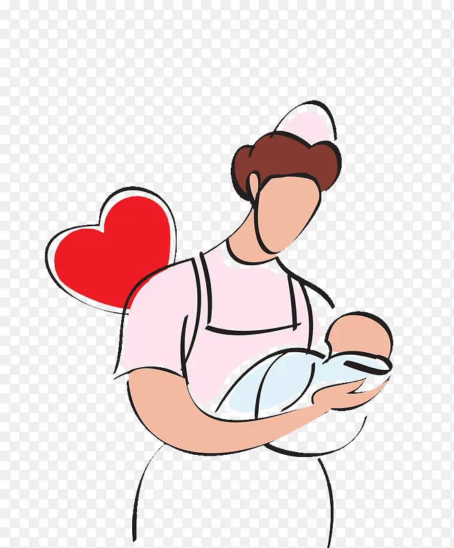 插图护士护理新生儿宝宝