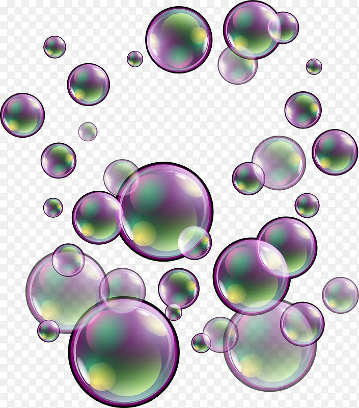 紫色漂浮泡泡