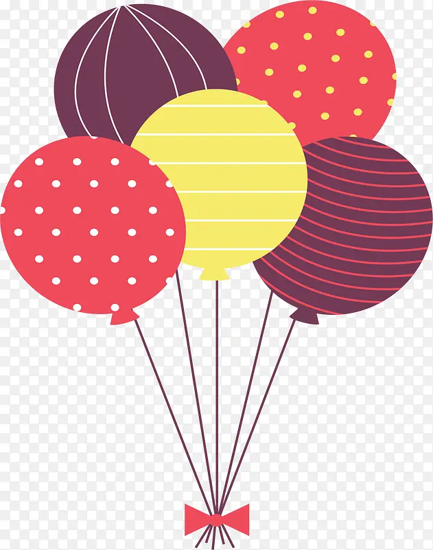 彩色生日派对气球