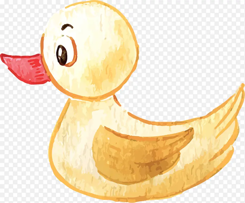 创意水彩鸭子插画装饰