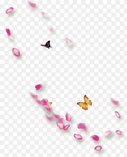 花瓣与蝴蝶