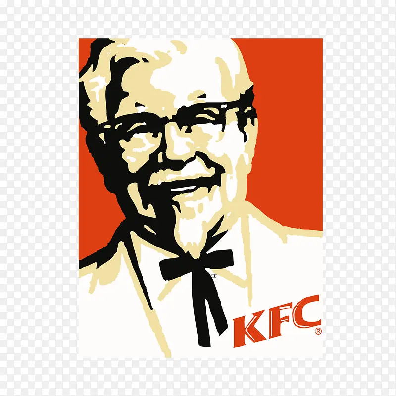 红色KFC快餐logo标志