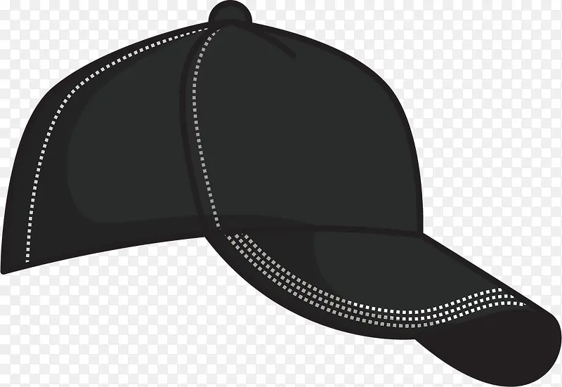 卡通黑色棒球帽免抠png装饰