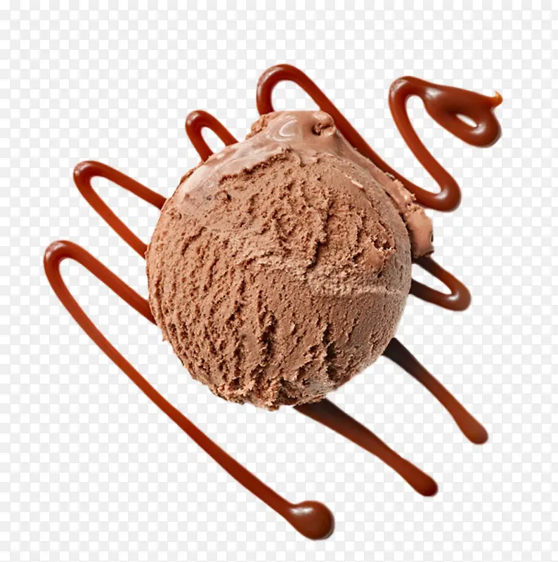 巧克力酱料冰激凌实物