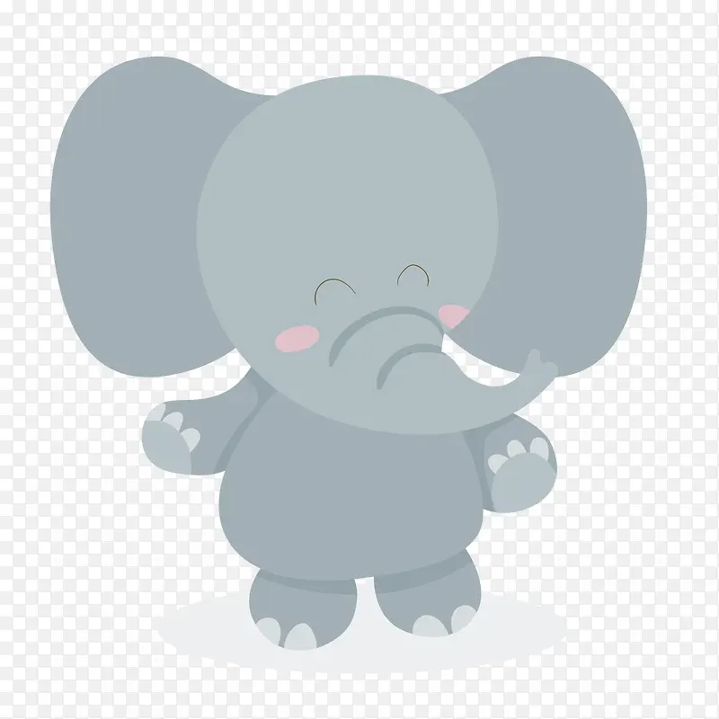 灰色的大象动物设计