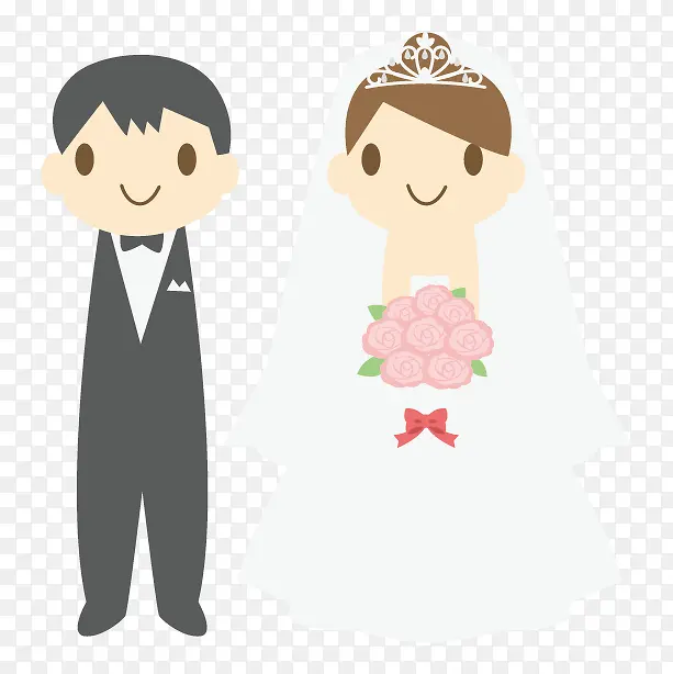 手绘婚庆素材结婚图片 卡通结婚