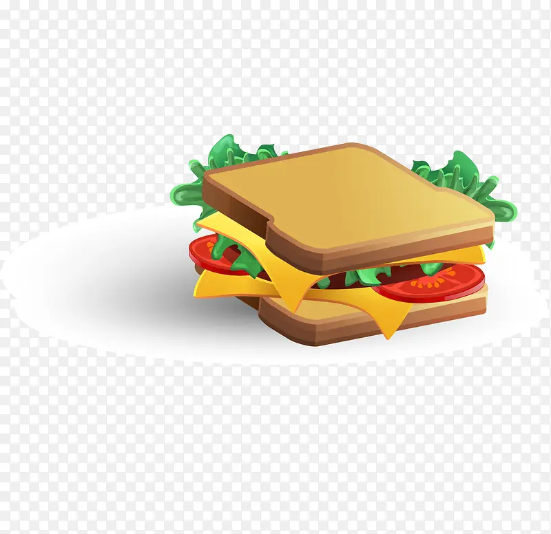 三明治美食图标矢量图下载