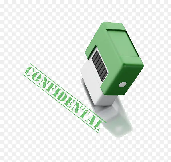 塑料绿色印章
