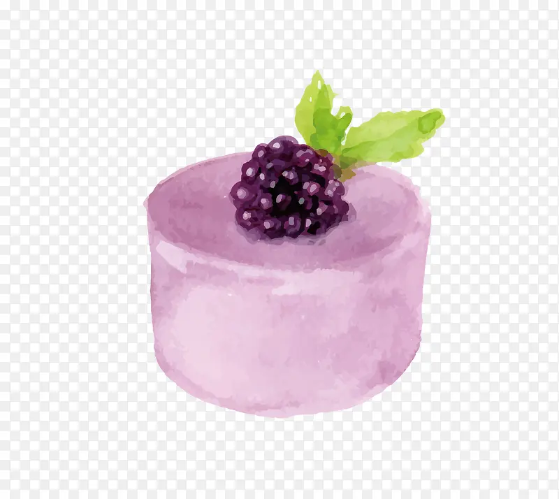 紫色水彩蛋糕