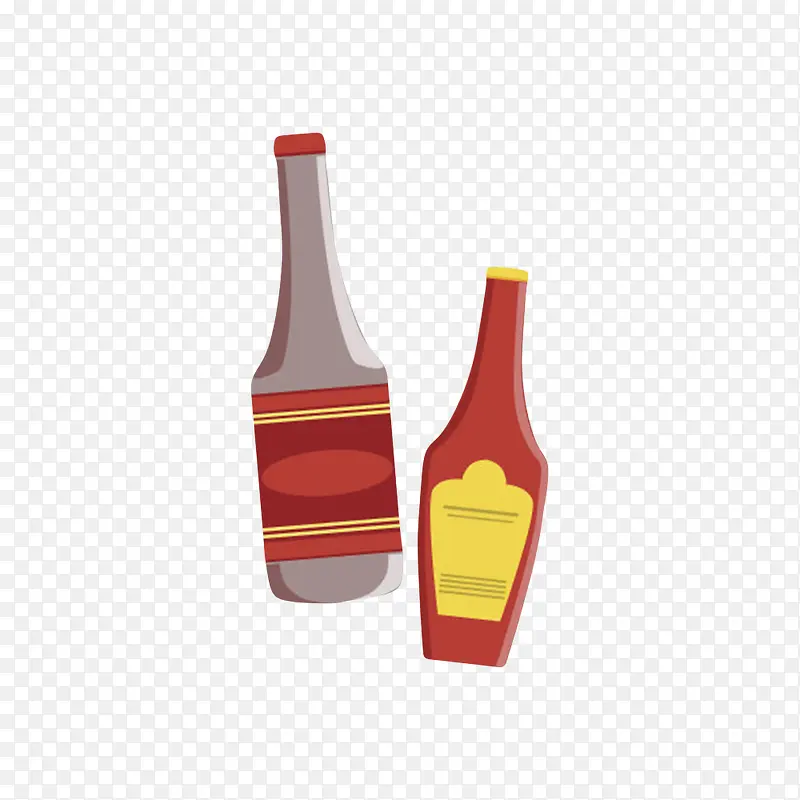 透明易碎品玻璃番茄酱包装和酒瓶