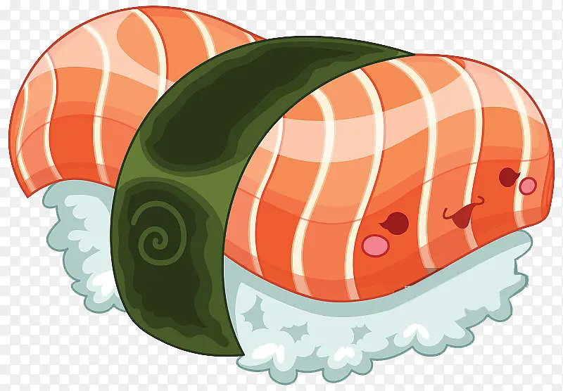 可爱日本料理生鱼片寿司