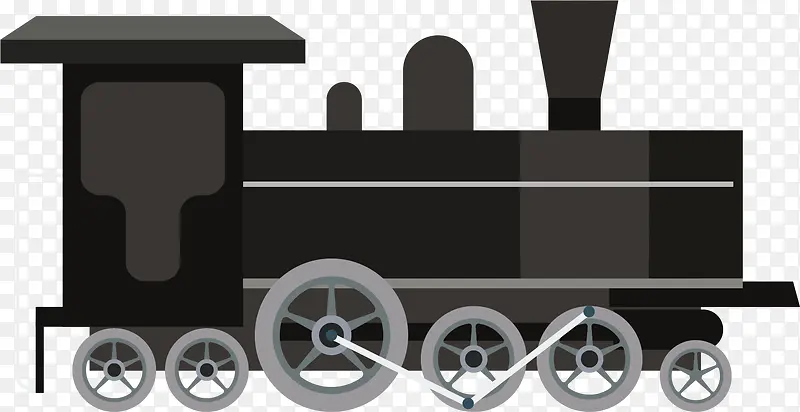 矢量图灰色的小火车