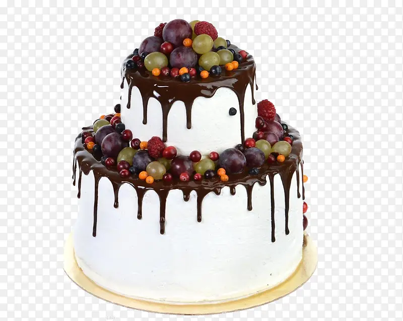双层巧克力蛋糕图