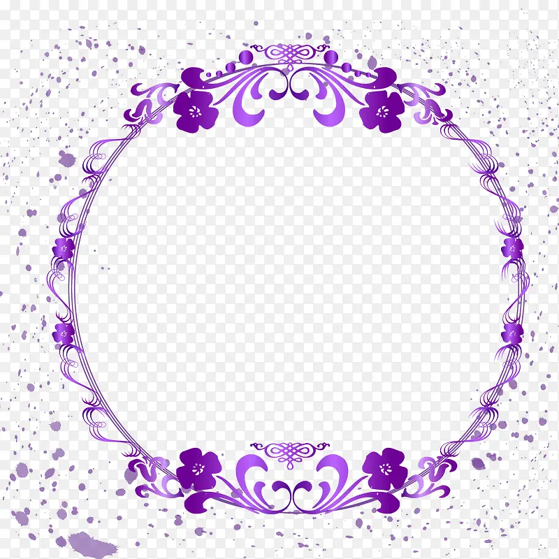 紫色花纹圆形