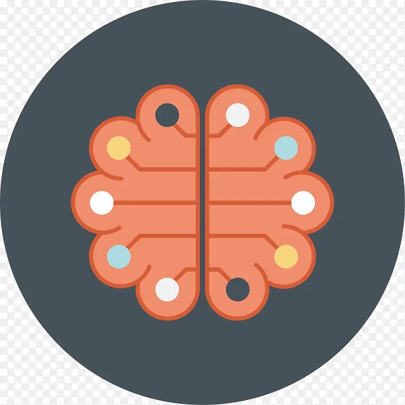 脑科学结构图形图标设计素材