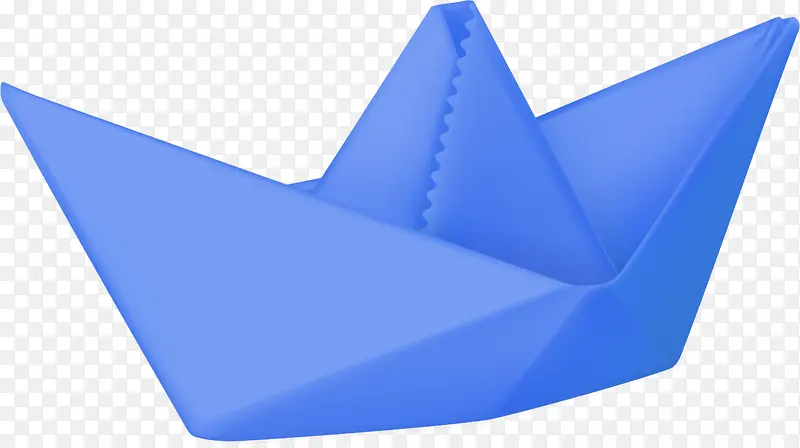 蓝色折纸小船