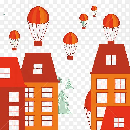 房子和热气球