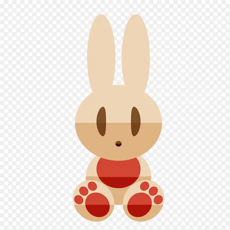 复古玩具小兔子设计