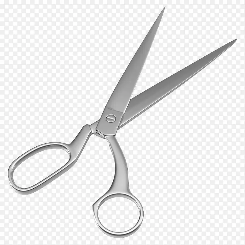 灰色小型剪刀剪裁工具