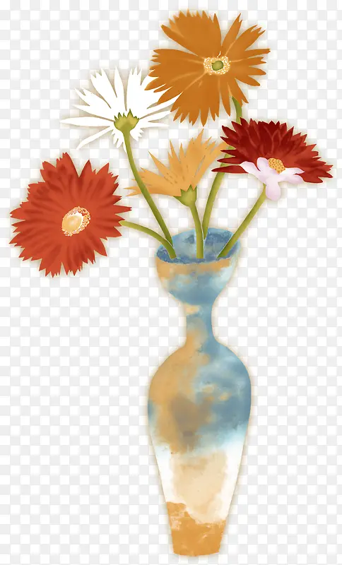 手绘花瓶花卉