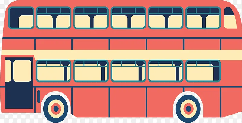 红色复古伦敦巴士