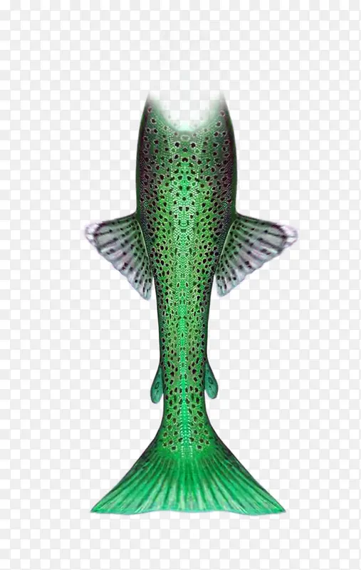 绿色斑点创意美人鱼尾巴