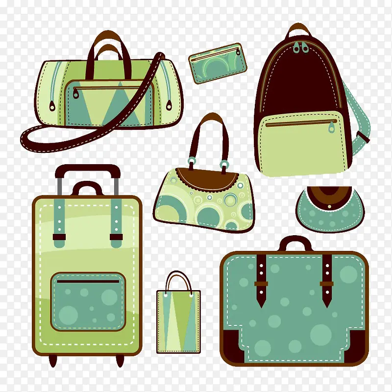 彩绘系列风格女士包包旅行箱文案