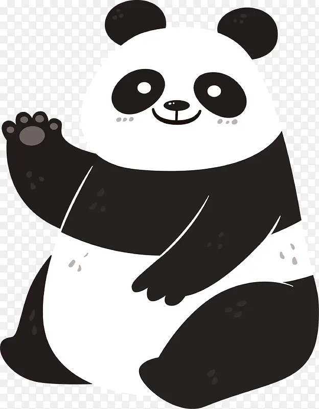 打招呼的大熊猫