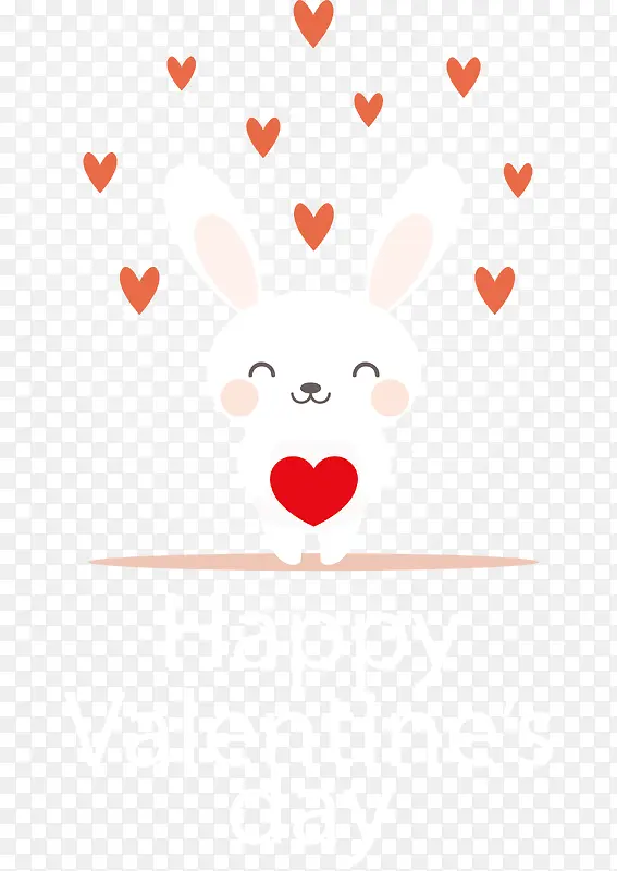 情人节可爱爱心兔子