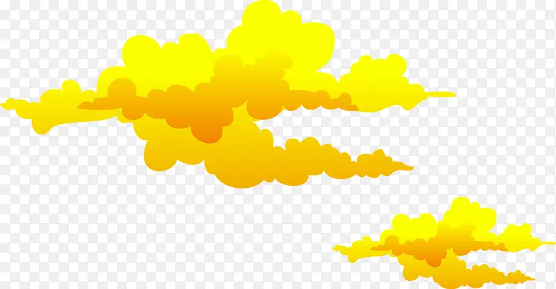 黄色的云朵矢量图