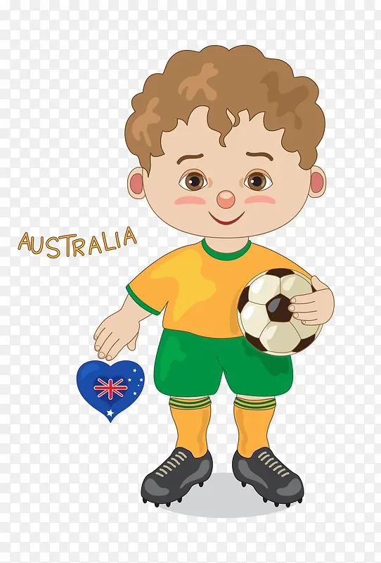 卡通世界杯人物澳大利亚队