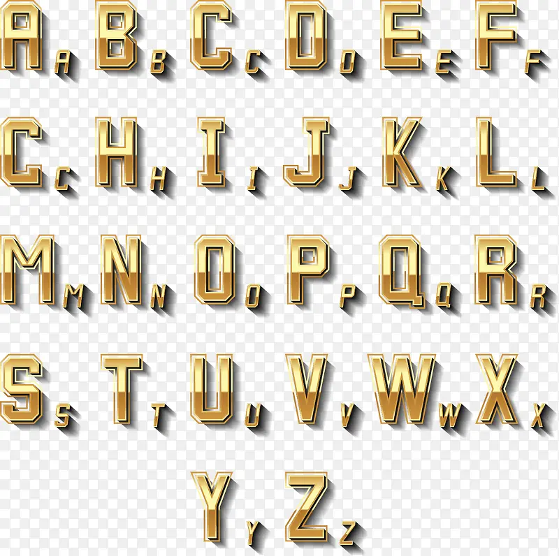 矢量图大小英文字母