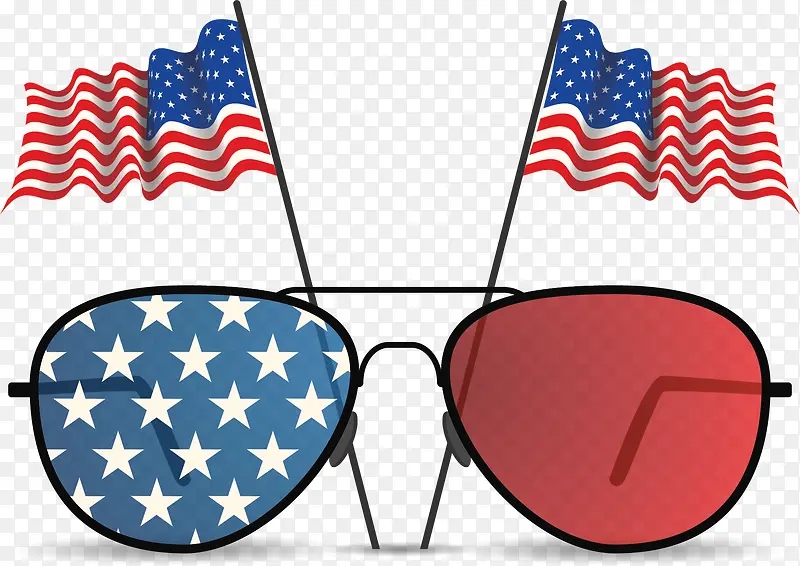 美国国旗花纹眼镜
