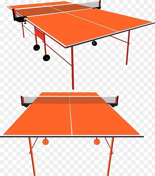 橙色乒乓球台