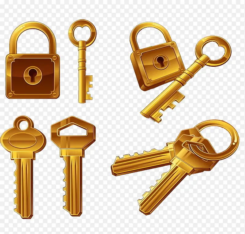 金钥匙锁子