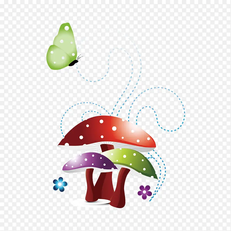 小蘑菇和蝴蝶