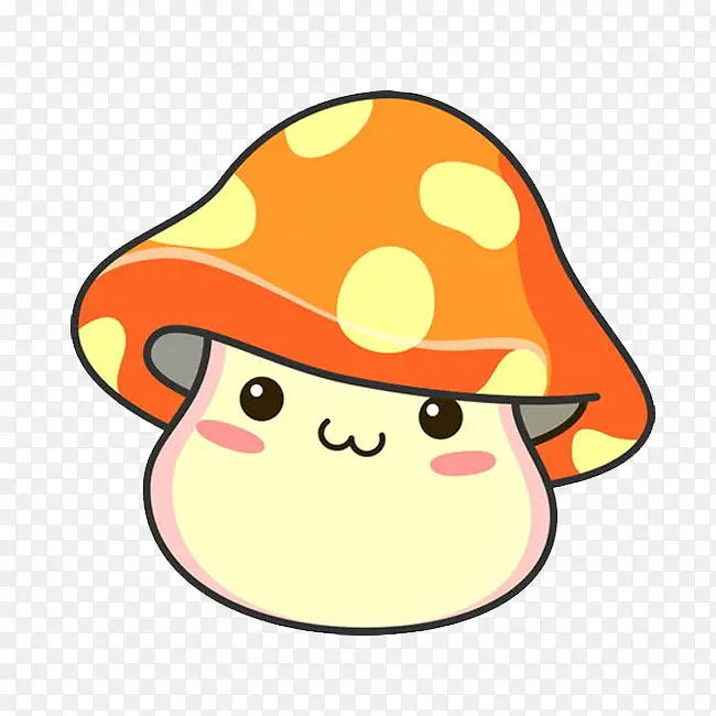 彩色卡通蘑菇表情