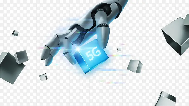 科技未来5G时代背景免抠