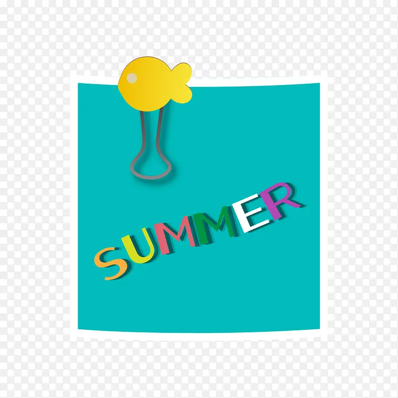 卡通清新夏日便利贴