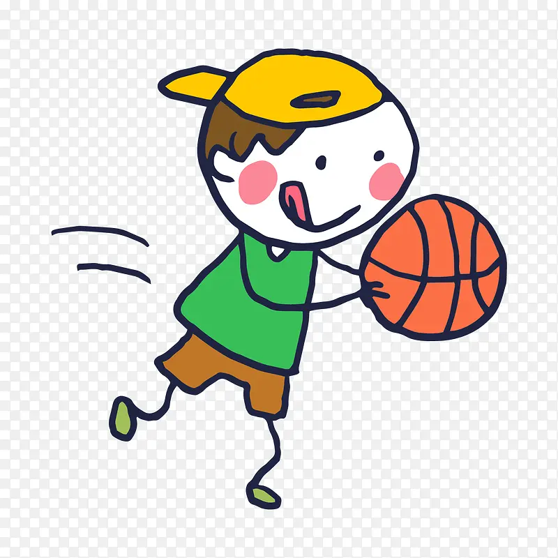 打篮球的运动男生