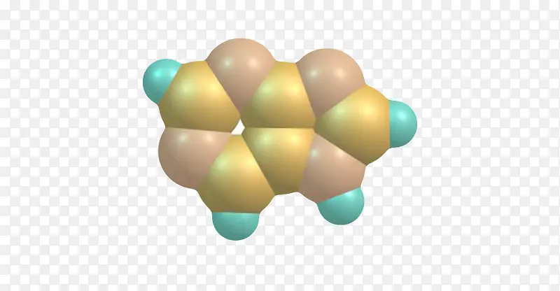 金色嘌呤分子形状素材