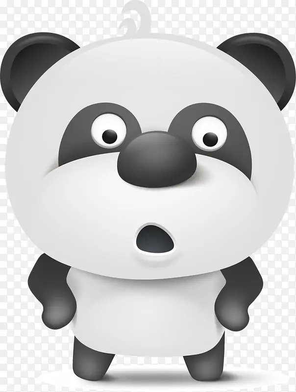 呆萌黑白熊猫