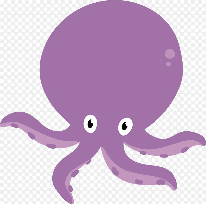 紫色章鱼矢量图