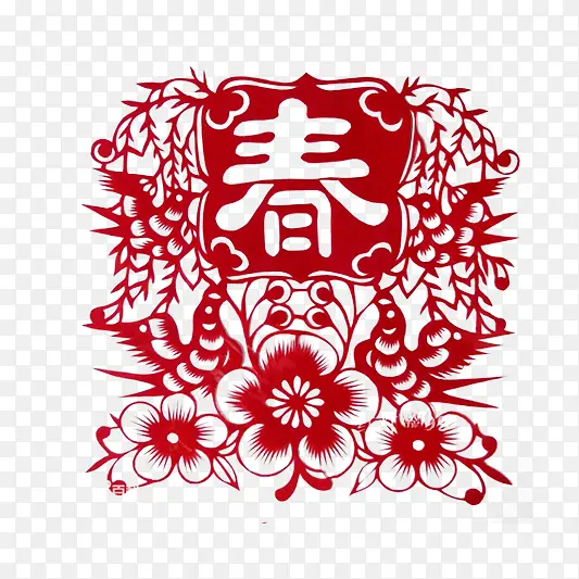 春节的中国风剪纸设计