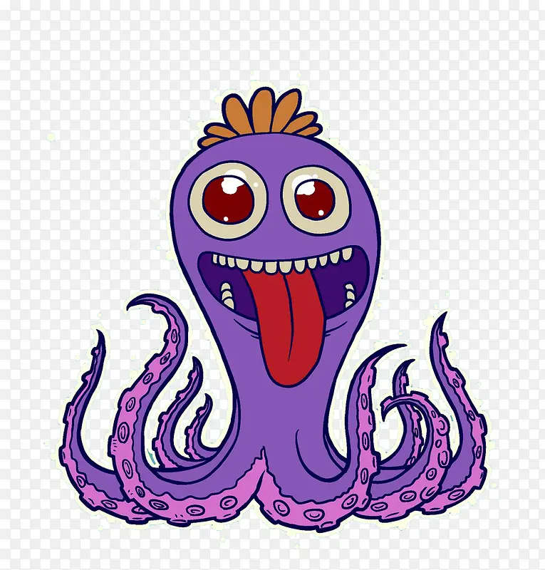 紫色笑脸章鱼